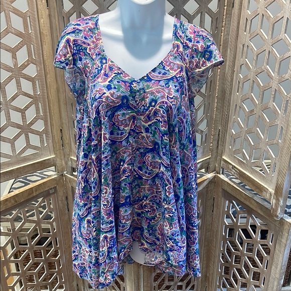 Matilda Jane Multicolor Paisley V-Neck Tunic - Picture 4 of 10